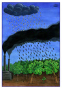 Cartoon: Black Rain (small) by Makhmud Eshonkulov tagged climatic,change