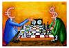 Cartoon: Checkmate (small) by Makhmud Eshonkulov tagged financial,crisis,currencies,chess