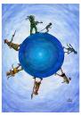 Cartoon: Evolution (small) by Makhmud Eshonkulov tagged evolution,war,peace,soldiers