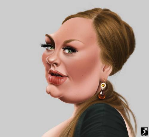 Cartoon: Adele (medium) by saman torabi tagged adele