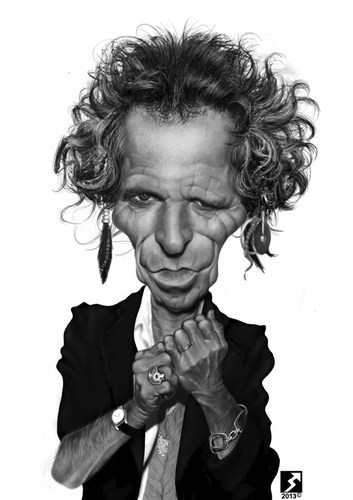 Cartoon: Keith Richards (medium) by saman torabi tagged richards,keith