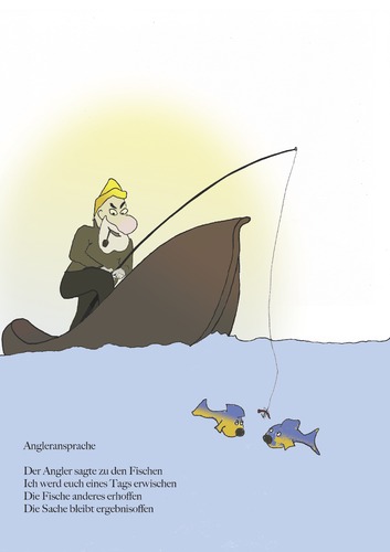 Cartoon: Angleransprache (medium) by gege tagged fischen,fische,tiere,tier,angler,angeln