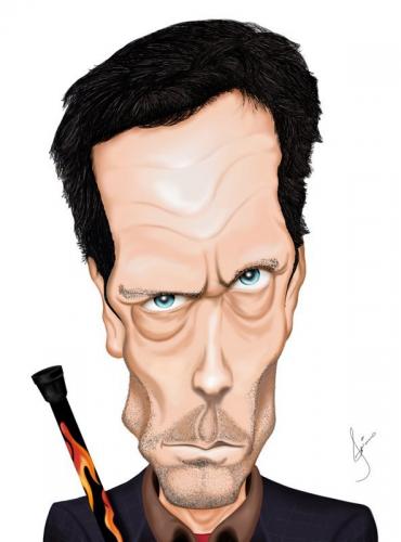 Cartoon: Hugh Laurie - House (medium) by Paulista tagged house,hugh,laurie,tv,caricature