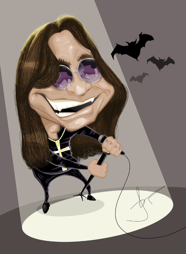 Cartoon: Ozzy Osbourne (medium) by Paulista tagged ozzy,osbourne,caricature,black,sabbath