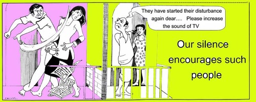 Cartoon: stop domestic violence (medium) by damayanthi tagged stop,domestic,violence