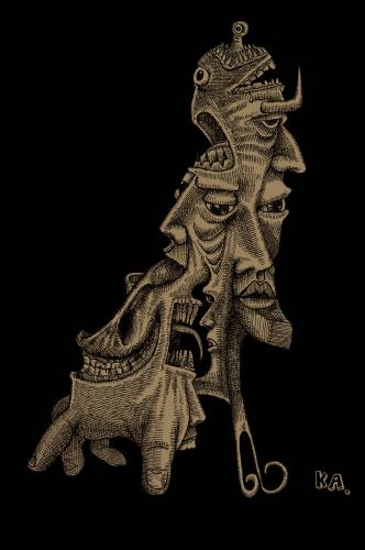 Cartoon: monster (medium) by kalambik tagged sculpture,art
