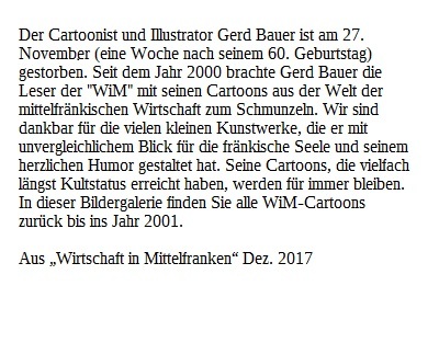 Cartoon: GERD BAUER gestorben (medium) by Ernst Alter tagged gerd,bauer,gestorben