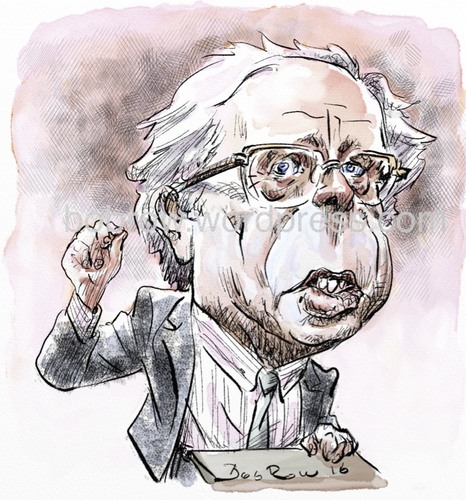 Cartoon: Bernie Sanders (medium) by Bob Row tagged sanders,bernie,politics,usa,american,socialist,jewish