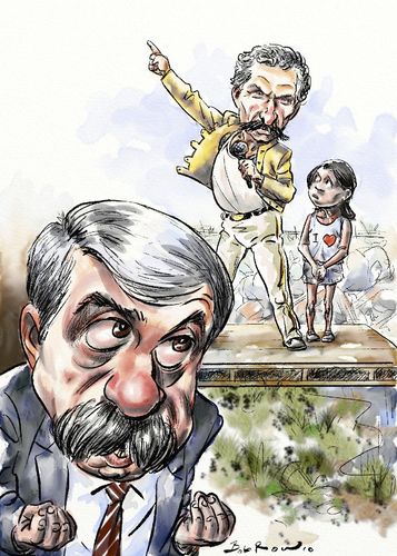 Cartoon: Fernandez and Macri (medium) by Bob Row tagged argentina,politics