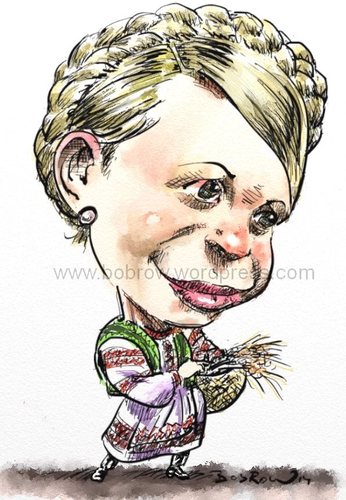 Cartoon: Yulia Timoshenko (medium) by Bob Row tagged timoshenko,ukraine,politics,russia,crimea