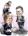 Cartoon: Cameron-Macri-Sam (small) by Bob Row tagged panama,papers,cameron,macri,usa,argentina,great,britain,capitalism,corruption,fiscal,fraud