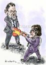 Cartoon: Catalonia may split from Spain (small) by Bob Row tagged spain,catalonia,nationalism,crisis,rajoy,mas