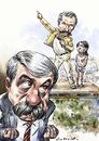 Cartoon: Fernandez and Macri (small) by Bob Row tagged argentina politics