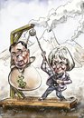 Cartoon: Haarde and Sigurdardottir (small) by Bob Row tagged sigurdardottir haarde banks crisis iceland women