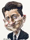 Cartoon: Paul Ryan (small) by Bob Row tagged ryan republican elections usa politics democracy bankers