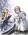 Cartoon: Pope Francis goes to Rome (small) by Bob Row tagged bergoglio,ekberg,francis,francisco,franziskus,rome,vatican,religion,christianity,catholicism