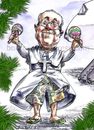 Cartoon: Pope Francis in Rio (small) by Bob Row tagged pope francis rio brasil church religion catholic