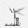 Cartoon: flyfisher (small) by subbird tagged flyfisher,fliegenfischer