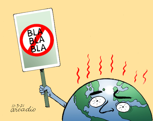 Cartoon: Action...Right Now! (medium) by Cartoonarcadio tagged planet,earth,climate,change,cop26,environment