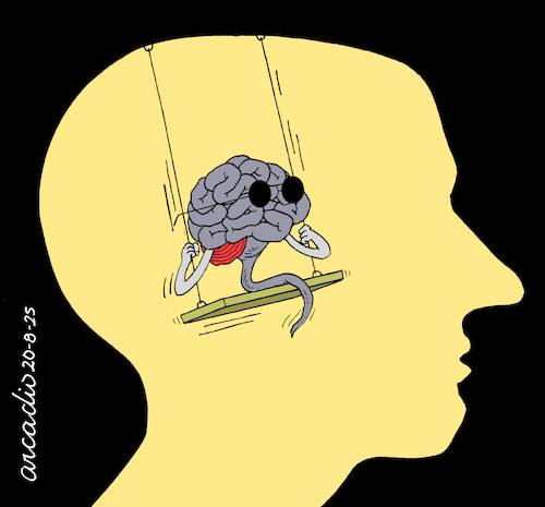 Cartoon: Brains in times of internet. (medium) by Cartoonarcadio tagged humans,internet,brains,thinking