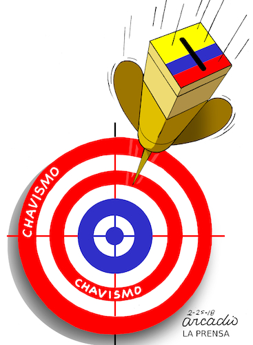 Cartoon: Dangerous decision in Colombia. (medium) by Cartoonarcadio tagged elections,colombia,democracy,left,south,america