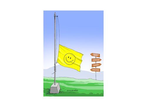 Cartoon: Declining happiness (medium) by Cartoonarcadio tagged happiness,people,economic,crisis