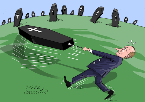 Cartoon: Harder and longer Putin. (medium) by Cartoonarcadio tagged putin,war,europe,russia