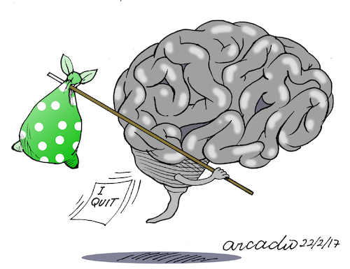 I quit...lot of stupidity. By Cartoonarcadio | Politics Cartoon | TOONPOOL