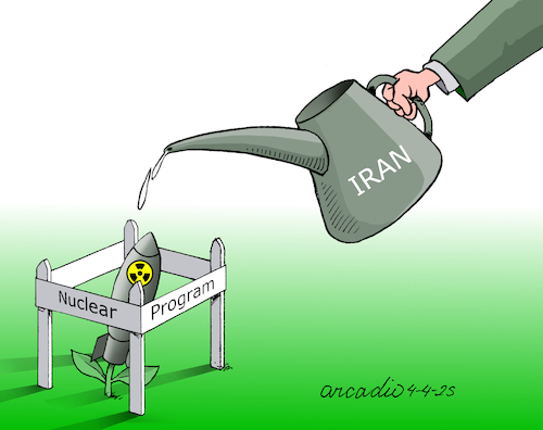 Cartoon: Iran is developing a nuclear wea (medium) by Cartoonarcadio tagged iran,nuclear,weapon,military,middle,east