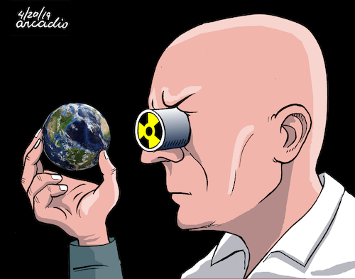 Cartoon: Nuclear analizer. (medium) by Cartoonarcadio tagged nuclear,power,energy,technology,wars