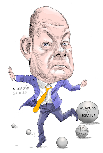 Cartoon: Olaf Scholz (medium) by Cartoonarcadio tagged germany,olaf,nato,europe