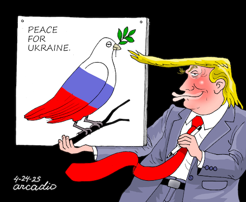 Cartoon: Peace Plan for Ukraine of Trump (medium) by Cartoonarcadio tagged trump,peace,plan,ukraine,russia