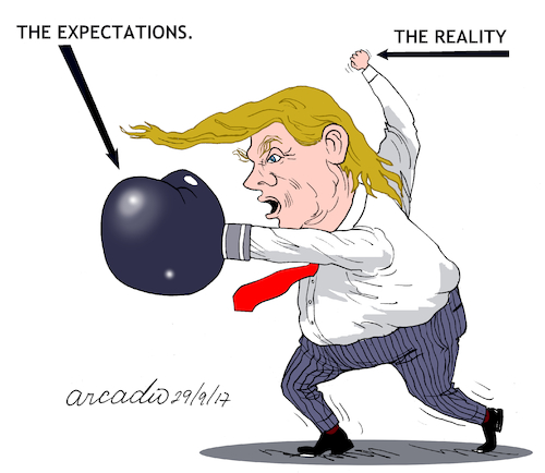 Cartoon: The expectations of Trump (medium) by Cartoonarcadio tagged trump,expectations,political,issues,foreign,policy,us,president