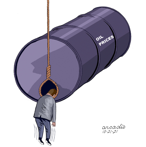 Cartoon: The oil prices go up. (medium) by Cartoonarcadio tagged oil,price,energy,crisis,economy