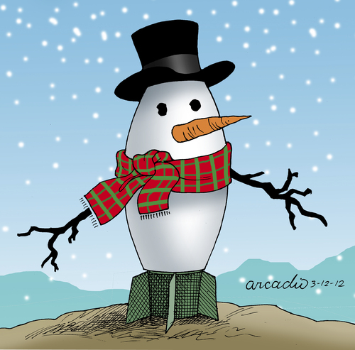 Cartoon: The snowman (medium) by Cartoonarcadio tagged christmas,war,conflicts