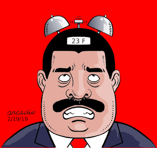 Cartoon: The time of Maduro. (medium) by Cartoonarcadio tagged maduro,venezuela,communism,latin,america