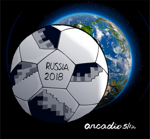 Cartoon: The World Cup eclipses our plane (medium) by Cartoonarcadio tagged football,soccer,russia,national,teams,sport,celebration