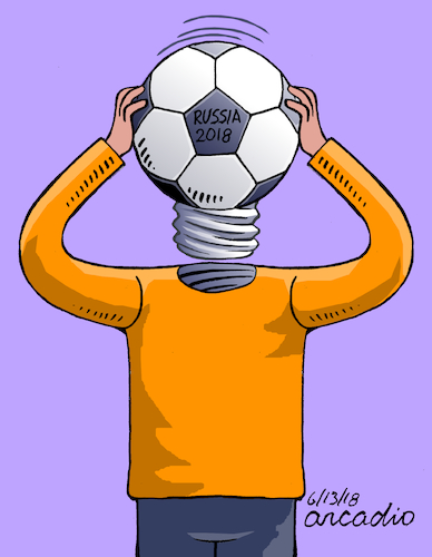 Cartoon: The World Cup starts. (medium) by Cartoonarcadio tagged football,soccer,russia,national,teams,sport,celebration
