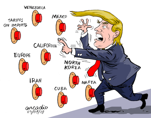 Image result for trump china trade war cartoon