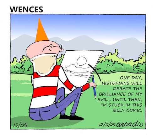 Cartoon: The adventures of Wences (medium) by Cartoonarcadio tagged comic,wences,humor