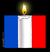 Cartoon: A cartoon of silence. (small) by Cartoonarcadio tagged france,paris,war,terrorism,muerte,rehenes