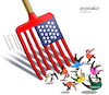 Cartoon: Broom anti immigrants. (small) by Cartoonarcadio tagged trump,immigrants,washington,white,house