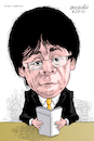 Cartoon: Carles Puigdemont (small) by Cartoonarcadio tagged puigdemont,spain,europe,catalonia