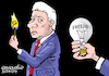 Cartoon: Cuban darkness. (small) by Cartoonarcadio tagged cuba,energy,crisis,diaz,canel