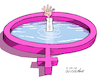 Cartoon: Dangerous swimming pool. (small) by Cartoonarcadio tagged trump,russia,trade,war,washington,women,us,president