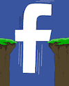 Cartoon: Facebook in decline. (small) by Cartoonarcadio tagged facebook,social,net,internet