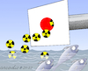 Cartoon: From Fukushima to the sea. (small) by Cartoonarcadio tagged fukushima nuclear trash environemnt oceans