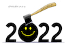 Cartoon: Happy New Year. (small) by Cartoonarcadio tagged omicron,covid,19,virus,helath,vaccines,pandemic