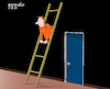 Cartoon: Insolite ladder. (small) by Cartoonarcadio tagged humor cartoon entertaiment