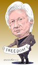 Cartoon: Julian Assange. (small) by Cartoonarcadio tagged assange england united kingdom usa justice